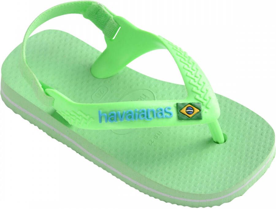 Havaianas Baby Brasil Logo Unisex Slippers Green Garden - Foto 2