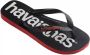 Havaianas Top Logomania 2 Unisex Slippers Zwart Rood - Thumbnail 4