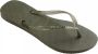 Havaianas Slim logo metallic Groen Rubber Teenslippers Dames - Thumbnail 4