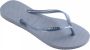 Havaianas Slim logo metallic Blauw Rubber Teenslippers Dames - Thumbnail 4