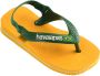 Havaianas Baby Brasil Logo II teenslippers met hielbandje geel groen Jongens Rubber 25 26 - Thumbnail 3