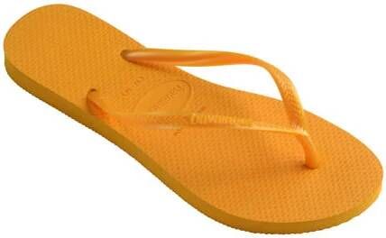 Havaianas Slim teenslippers geel Dames Rubber Effen 35 36 - Foto 2
