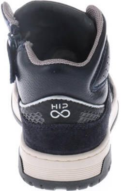 Hip leren sneakers donkerblauw Jongens Leer Meerkleurig - Foto 4