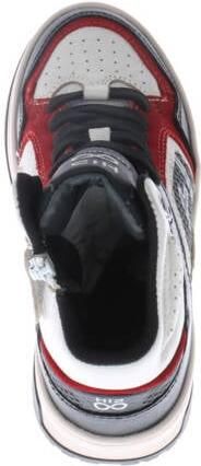 Hip leren sneakers zwart wit rood Jongens Leer Meerkleurig - Foto 5