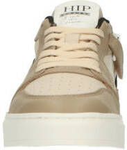 Hip leren sneakers taupe Bruin Leer Meerkleurig 34 - Foto 3