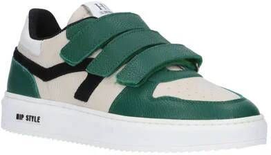 Hip sneakers groen beige Jongens Leer 27 | Sneaker van
