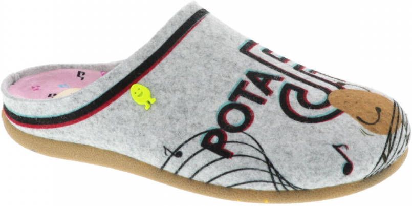 Hot Potatoes pantoffels met printopdruk grijs groen Textiel Printopdruk 39 - Foto 9