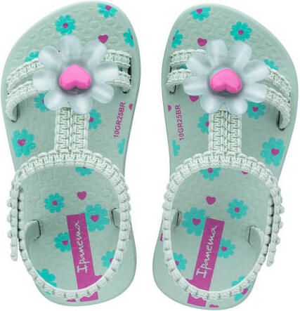 Ipanema Daisy Baby gebloemde sandalen mintgroen roze Meisjes Rubber Bloemen