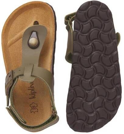 Kipling Juan 3 sandalen kaki Groen Jongens Imitatieleer Effen 25