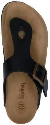 Kipling Juan 4 leren teenslippers zwart Jongens Leer 38 Schoenen