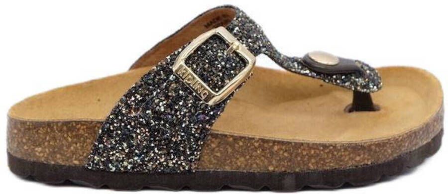 Kipling teenslipper zwart goud Imitatieleer All over print 32 - Foto 4