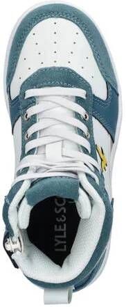 Lyle & Scott sneakers blauw wit Jongens Imitatieleer Meerkleurig 31