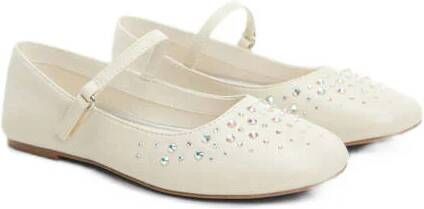 Mango Kids ballerina's wit Meisjes Imitatieleer 30