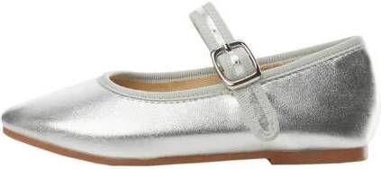 Mango Kids ballerina's zilver Meisjes Imitatieleer Effen 23(14 2cm) - Foto 3