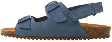 Mango Kids leren sandalen blauw Jongens Meisjes Leer Effen 29