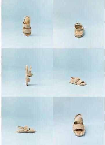 Mango Kids sandalen beige Meisjes Textiel Effen 36