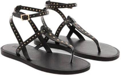 Mango Kids sandalen zwart Meisjes Imitatieleer Effen 38