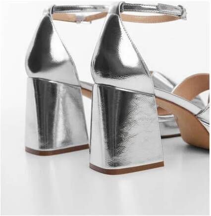 Mango sandalettes zilver Dames Imitatieleer 39 | Sandalette van
