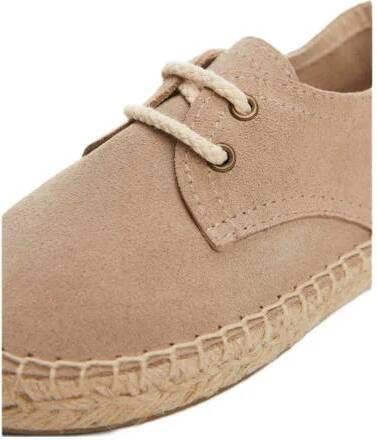 Mango Kids suède veterschoenen beige Jongens Suede Effen 22(13 5cm) - Foto 3