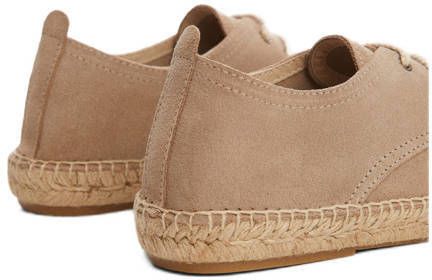 Mango Kids suède veterschoenen lichtbruin Jongens Suede Effen 30 - Foto 3
