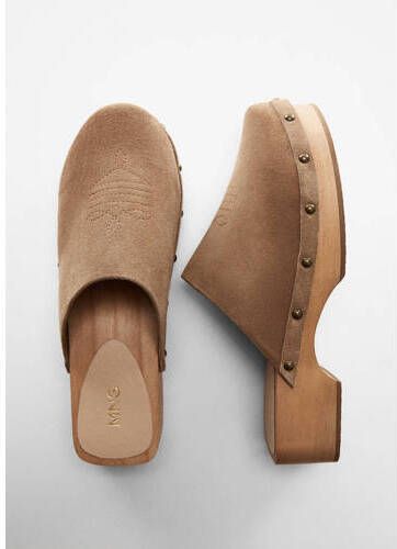 Mango suède muitltjes bruin Dames Suede Effen 38