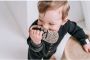 Mavies leren babyslofjes Beige Leer Stip 17 18 - Thumbnail 2