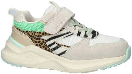 Nelson Kids chunky sneakers beige groen Meisjes Imitatieleer Meerkleurig 28