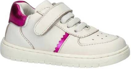 Nelson Kids leren sneakers wit roze Meisjes Leer Meerkleurig 20