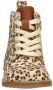 Nelson Kids leren veterboots met ponyhaar en panterprint beige Meisjes Leer 23 - Thumbnail 2