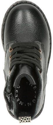 Nelson Kids leren veterboots zwart Meisjes Leer Dierenprint 28 - Foto 2