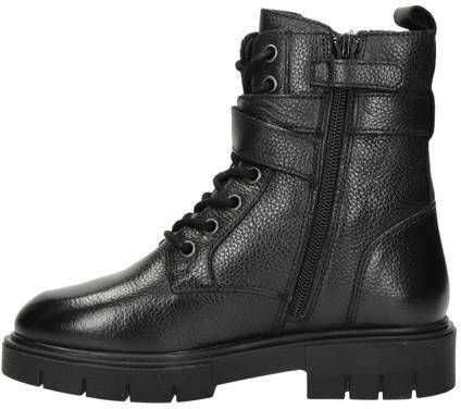 Nelson Kids leren veterboots zwart Meisjes Leer Effen 30