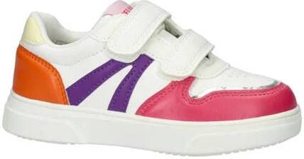 Nelson Kids sneakers wit oranje roze Meisjes Imitatieleer Meerkleurig 35