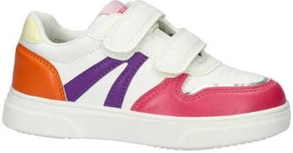 Nelson Kids sneakers wit oranje roze Meisjes Imitatieleer Meerkleurig 35