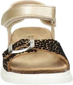 Nelson Kids suède sandalen met panterprint goud Meisjes Suede Panterprint 24