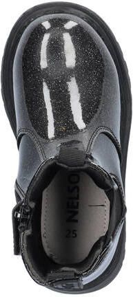Nelson Kids lak chelsea boots met glitters zwart Effen - Foto 2