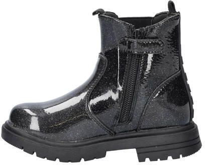 Nelson Kids lak chelsea boots met glitters zwart Effen - Foto 3