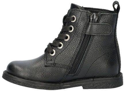 Nelson Kids leren veterboots zwart Meisjes Leer Effen - Foto 5