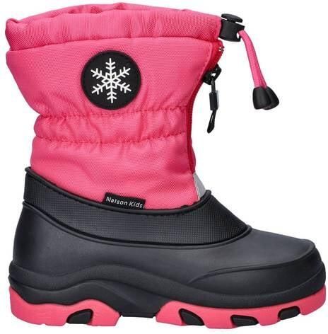 Nelson Kids snowboots met profielzool fuchsia Roze Meisjes Rubber Meerkleurig