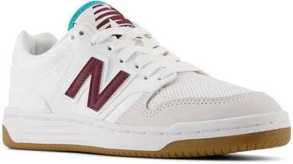 New Balance 480 sneakers wit donkerrood aqua Jongens Meisjes Leer Meerkleurig 39
