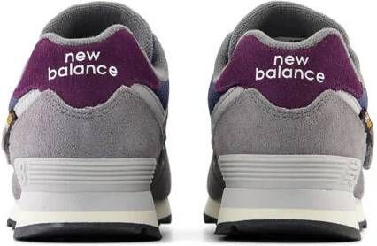New Balance 574 sneakers grijs blauw aubergine Jongens Meisjes Suede Meerkleurig 28