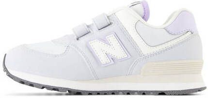 New Balance 574 V1 sneakers lichtgrijs lila Jongens Meisjes Suede Meerkleurig 34.5 - Foto 3