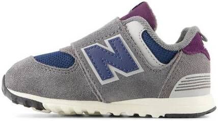 New Balance 574 sneakers grijs blauw aubergine Suede Meerkleurig 22.5