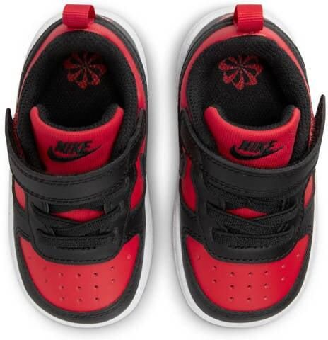 Nike Court Borough Low Recraft imitatieleren sneakers rood zwart Imitatieleer