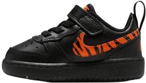 Nike Court Borough Low sneakers zwart oranje Imitatieleer - Foto 3