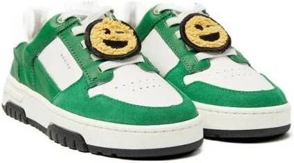 Nubikk Basket Court leren sneakers wit groen Jongens Leer Meerkleurig 27 - Foto 4
