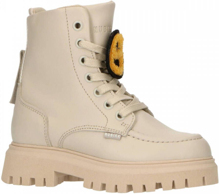 Bruin Tinten Fae Aubine Jr Veterboots Laarzen Met Veters Meisjes Beige - Foto 4