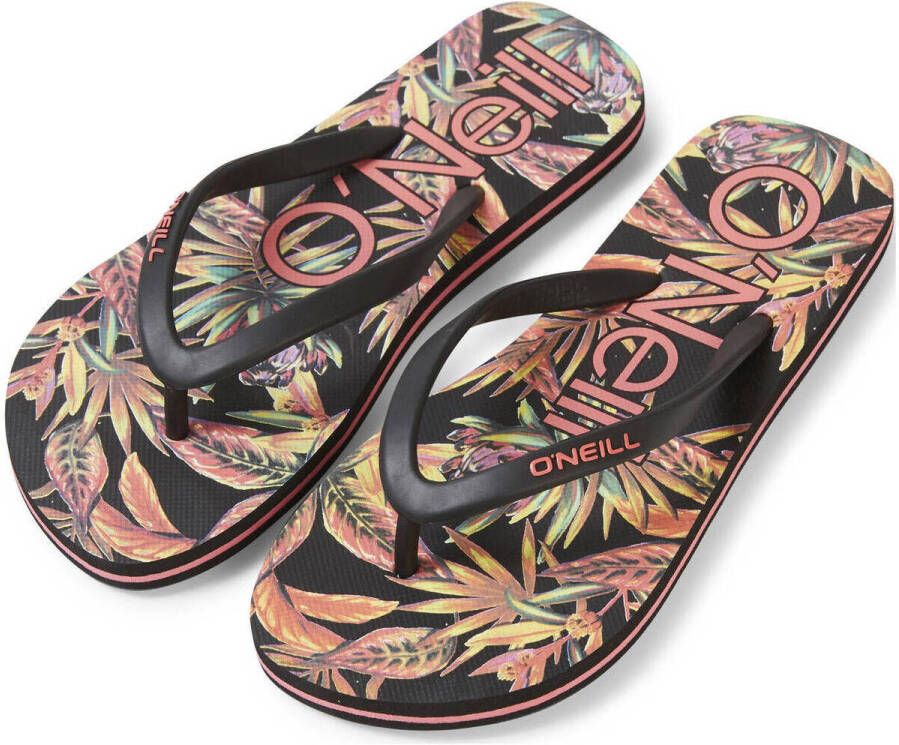 O'Neill Moya teenslippers met bloemenprint zwart - Foto 2