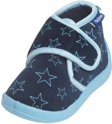 Playshoes pantoffels met sterrendessin Velcro donkerblauw lichtblauw Jongens Polyester 22 23 - Foto 2