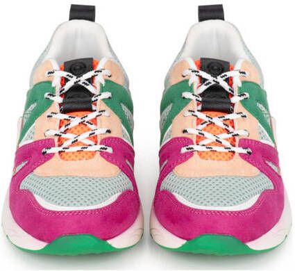 POSH by Poelman Carocel chunky sneakers roze groen Meisjes Imitatieleer 33 - Foto 3