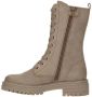 PS Poelman leren veterboots taupe Bruin Meisjes Leer Effen 31 - Thumbnail 2